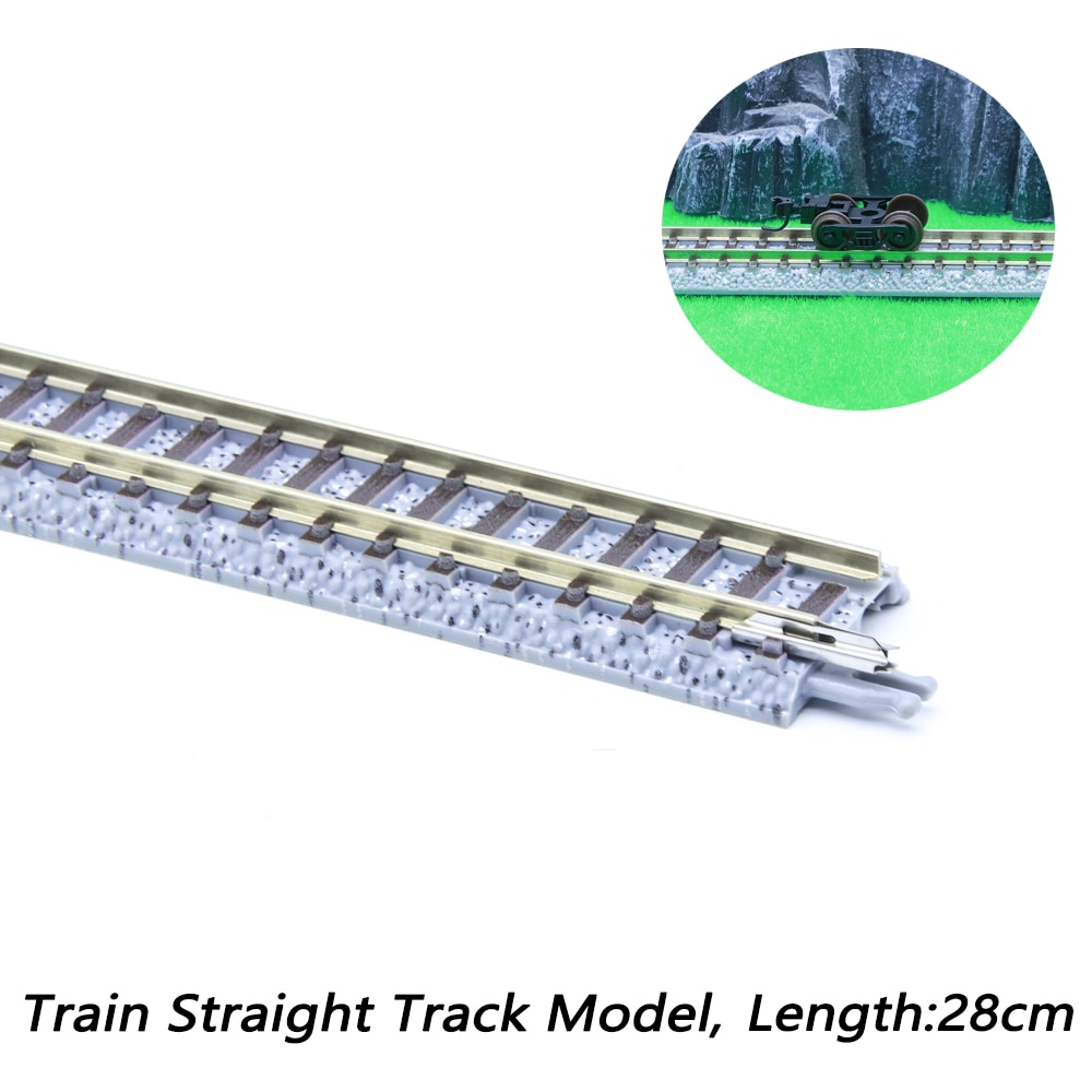 N scale straight railway track