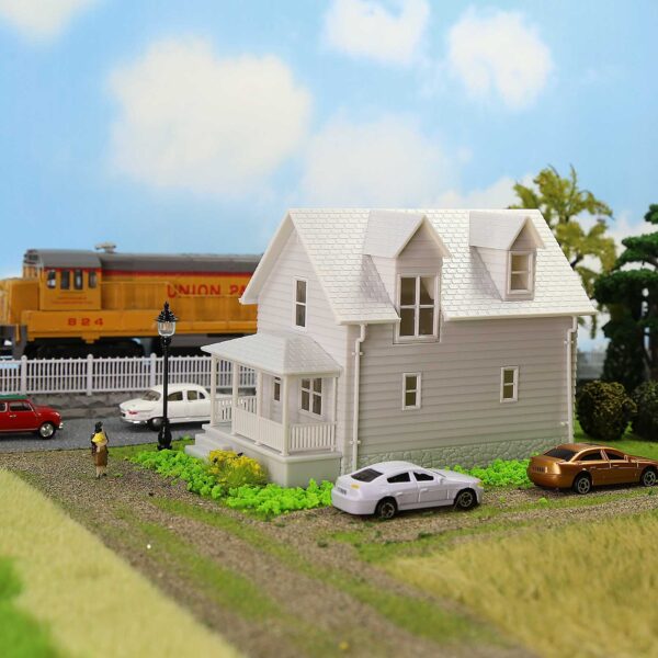 HO scale model village house