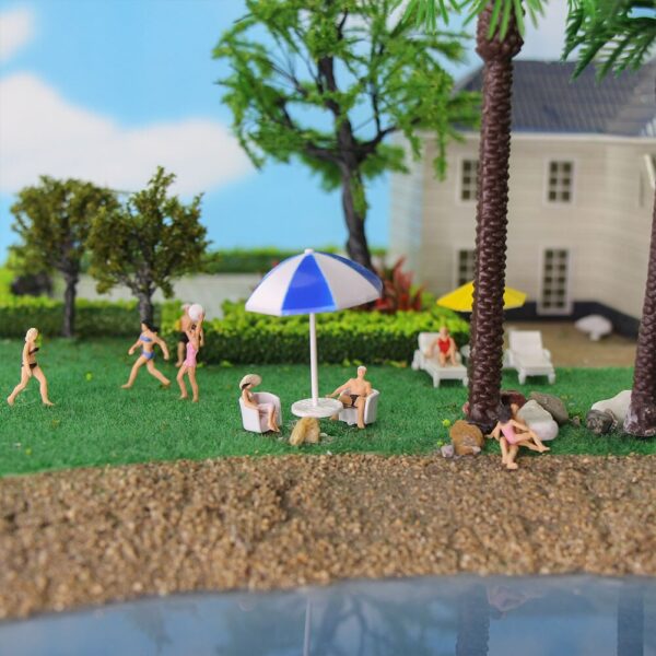 HO scale swimming figures