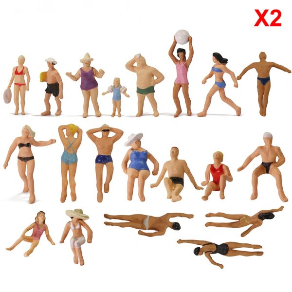 HO scale swimming figures