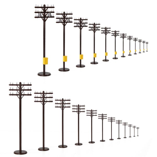 24pcs model train HO scale telegraph poles