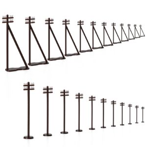 24pcs N Scale 1:160 Telegraph/Power Poles 4.3cm