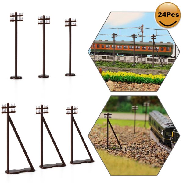 N scale telegraph power poles