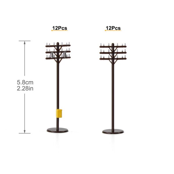 N scale telegraph power poles