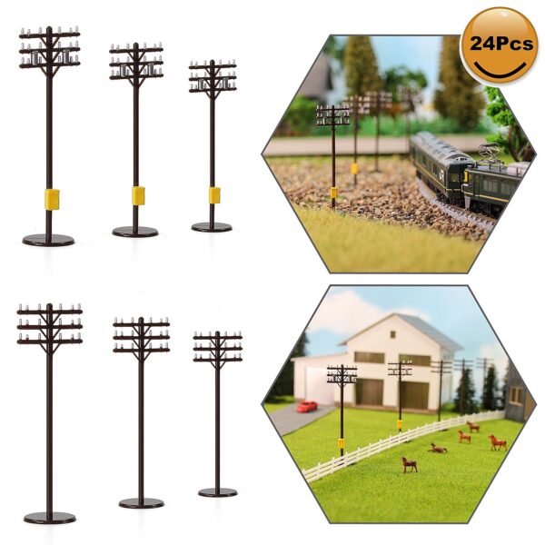 N scale telegraph power poles