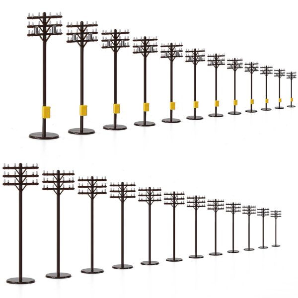 N scale telegraph power poles