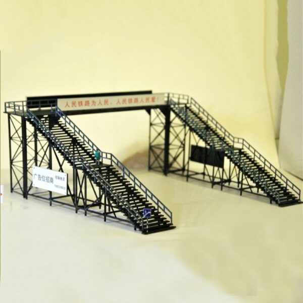 HO scale model train elevated railway overpass