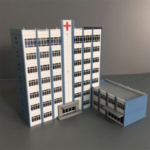 N Scale 1/150 160 Model Hospital Plastic Assembly