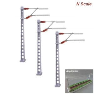 N Scale Train Model Catenary Power Poles Alloy Column