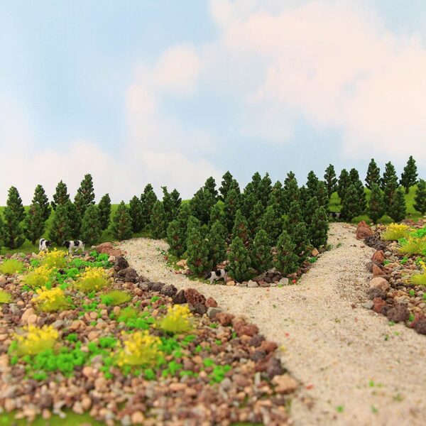 n & z scale green pine trees